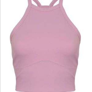 PORT DE BRAS Hanna crop top in plié pink.